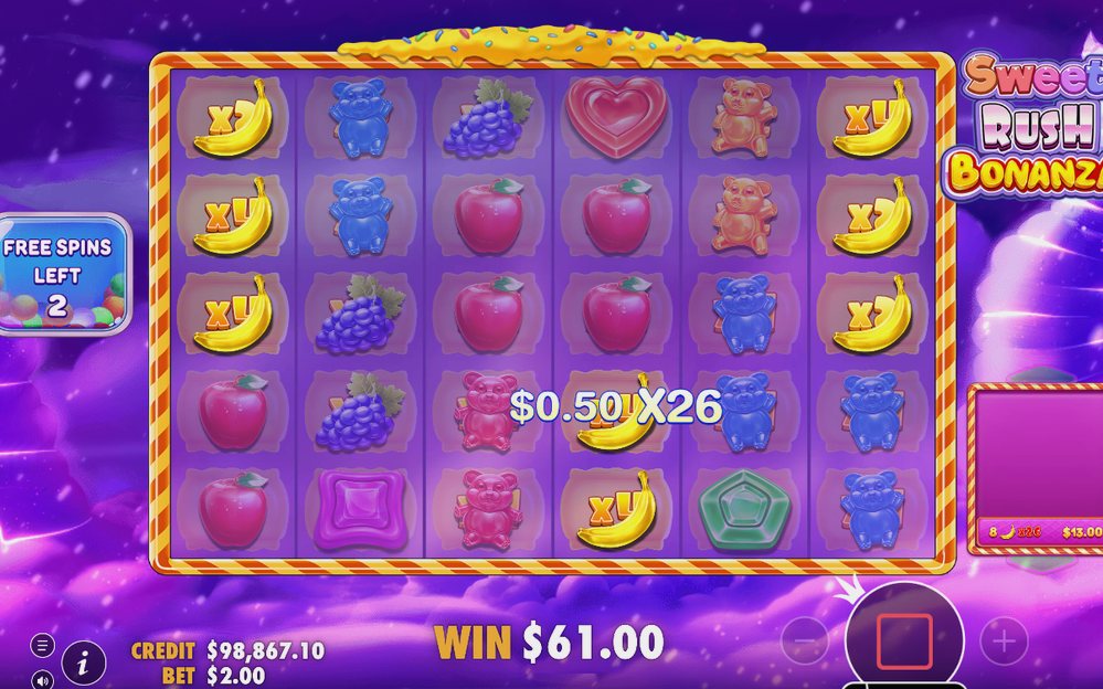Free Spins screen after SCATTER symbols trigger