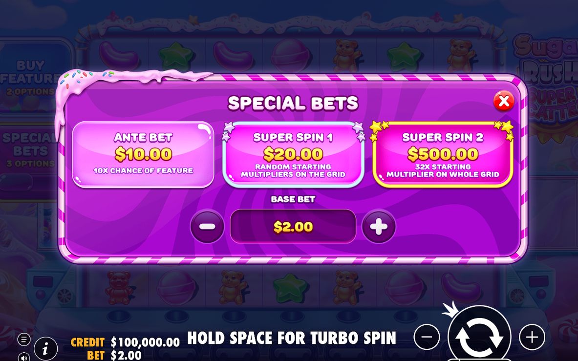 Bonus screen with the full symbol set in view